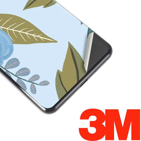 Blue Fall Flowers Google Pixel 3 XL Skin